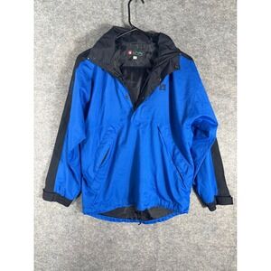 Scanda Kids Vintage Blue Black Pullover Anorak‎ Windbreaker Jacket Size 12